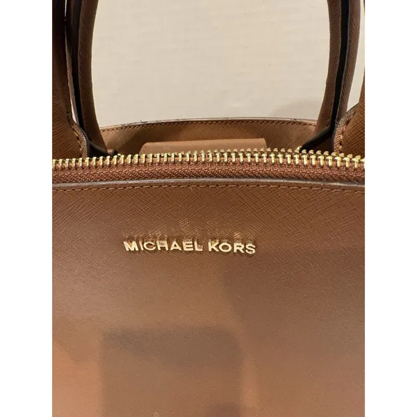 Michael Kors Leather Karla Small EW Top Handle Satchel Bag Crossbody Luggage - Image 4