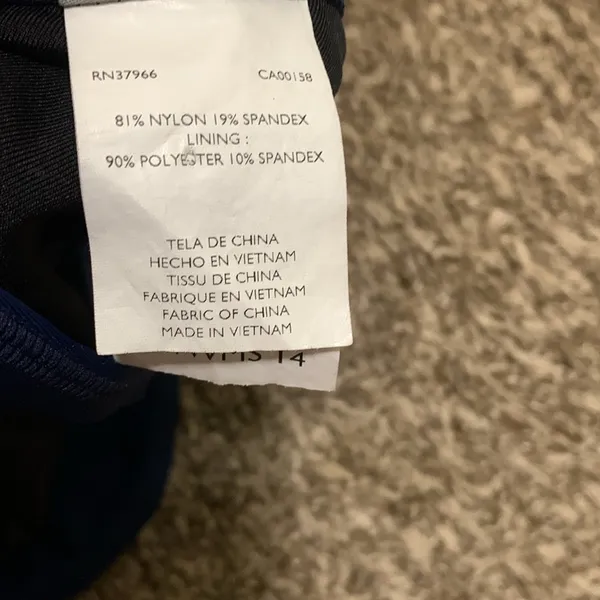 NIKE swimsuit woman size 14 open back navy color - Image 6