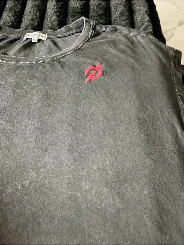 Peloton Black Short-Sleeve Crew Tee with Red Logo - Image 4