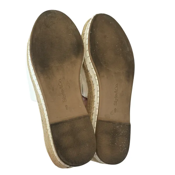Style & Co Hayes Wedge Sandals Women's 9 jute rope cushioned comfort slip on - Image 8