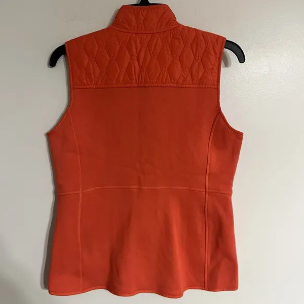 T By Talbots Orange Puffer Vest Full Zip Size Small Petite New With Tags‎ - Image 12