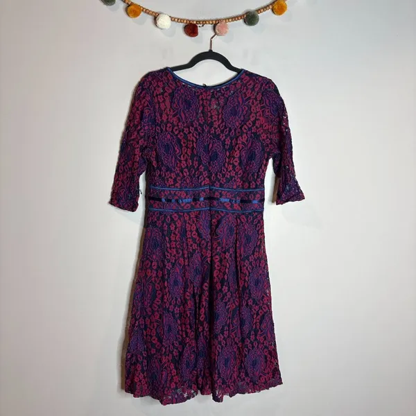 🔆 Miusol Amazon red and blue lacy cocktail dress - Image 5