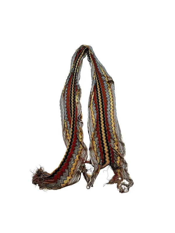 Missoni Zig Zag Chevron Multi Purpose Scarf Belt Head Wrap Boho Fringe - Image 6