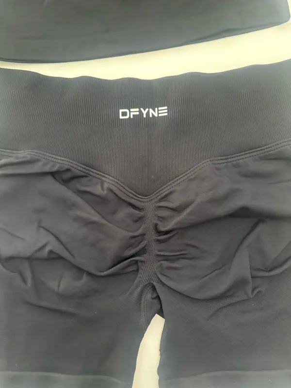DFYNE set black small shorts and top new without tags - Image 3
