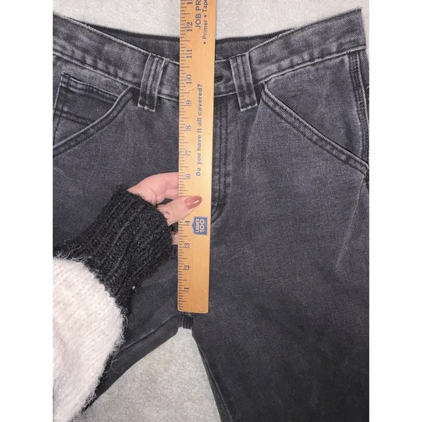 J. GALT BRANDY MELVILLE Wide Leg Carpenter Jeans Black Women Small‎ (26x32) - Image 8