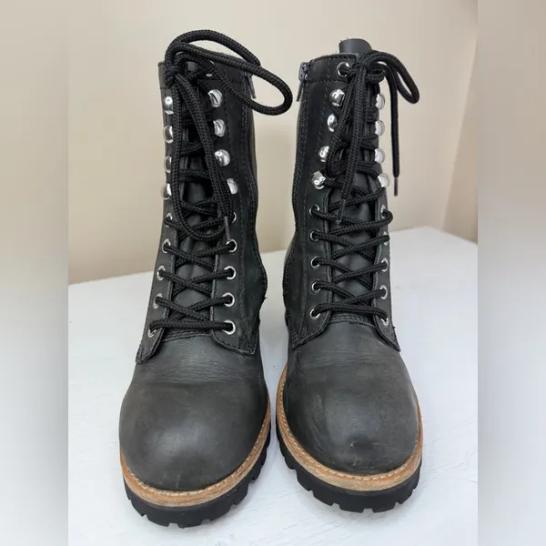 Free People X Jeffrey Campbell Lucca Lace Up Stompy Lugg Sole Boots Sz 6 - Image 7