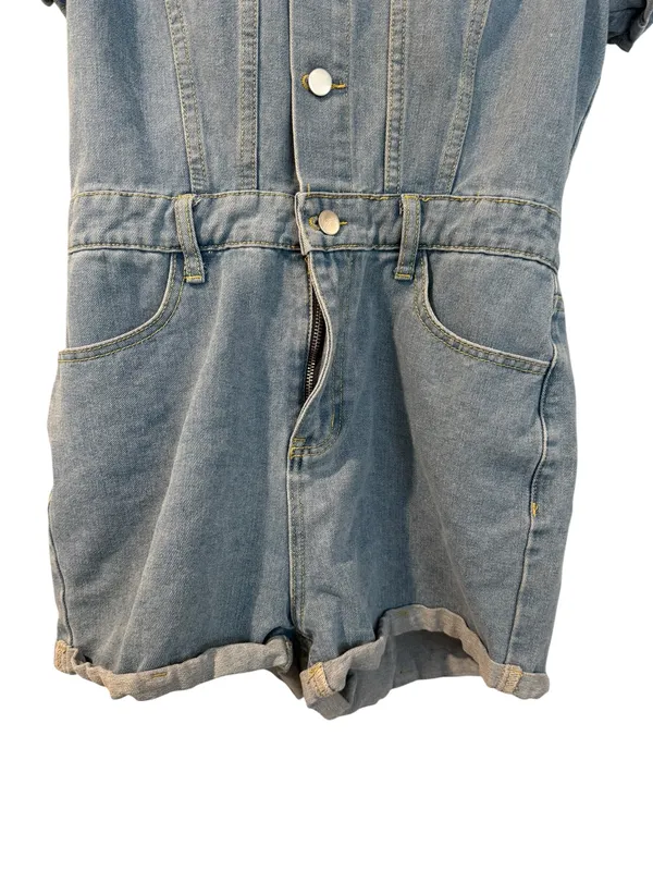 Denim Romper Blue Size M - Image 5