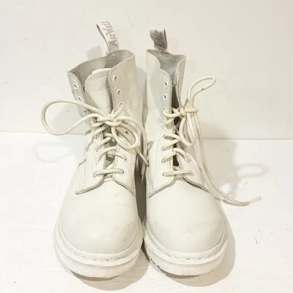 Dr. Martens Women’s Size 8 White Leather‎ 1460 Pascal Mono Combat Boots - Image 2
