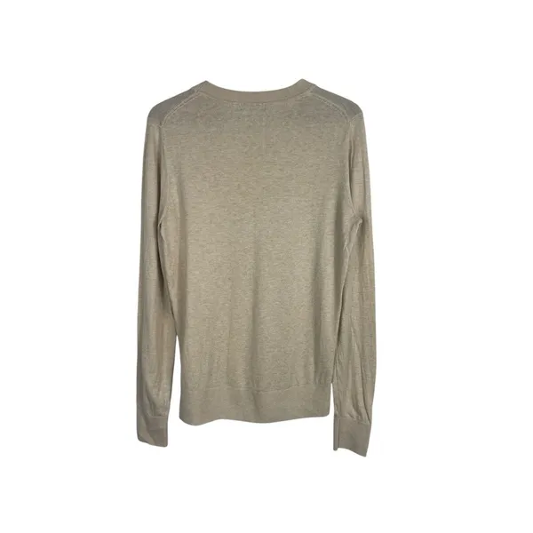 Quince Women’s S Oatmeal Cashmere Blend Crewneck Sweater Organic Cotton - Image 3