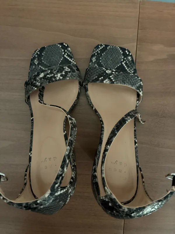 Snakeskin Block Heels A New Day - Image 5