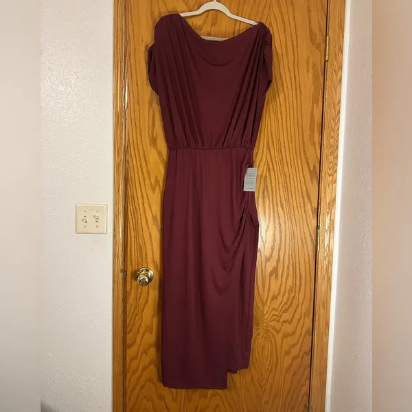 Lush Batwing Sleeve Slit Jersey Dress - NWT - Size XL - Image 2
