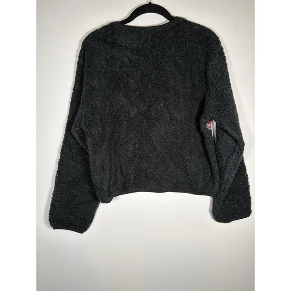 VIntage‎ Palmetto's Fleece Pullover Black Fair Isle Geometric Made in USA Large - Image 4