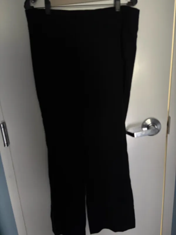 GAP Women's Black Dress Pants Straight Leg Flat Front Solid Regular Fit - Image 13