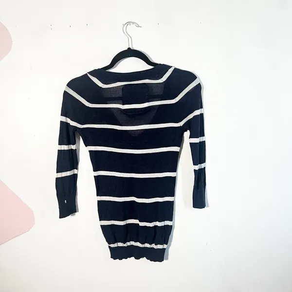 Vintage y2k Abercrombie Fitch Top XS Blue Striped Bella Swan Elena Gilbert - Image 2