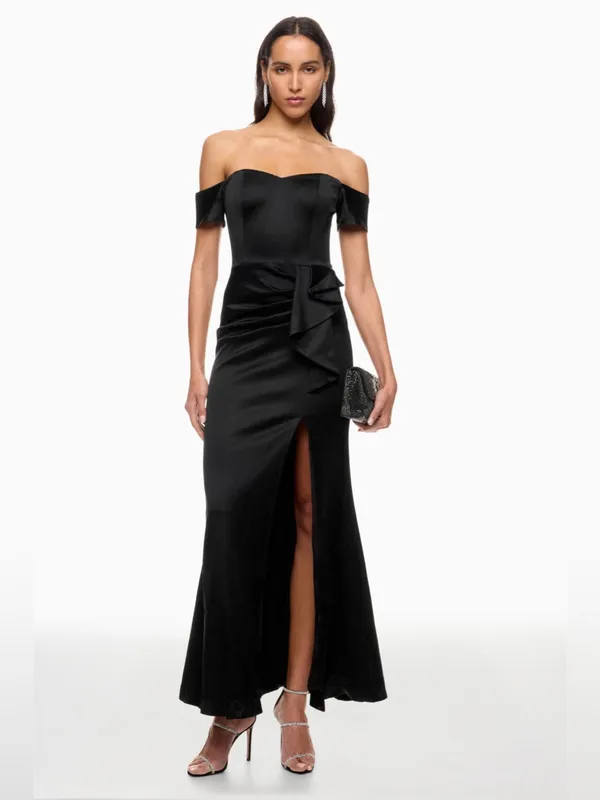Dress The Population Size Large Gabrielle Black Gown M - Image 3