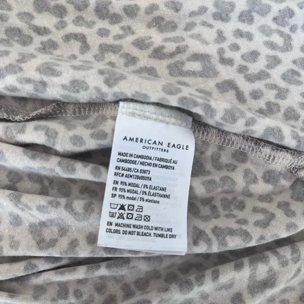 American Eagle soft & sexy leopard print Shirley sleeve tee - Image 5