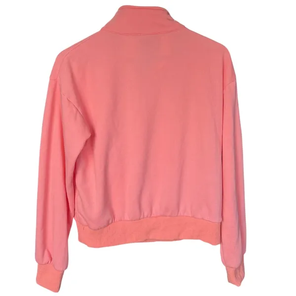 Superforme‎ Cropped Half Zip Sweatshirt Sz M Orange Size M - Image 6