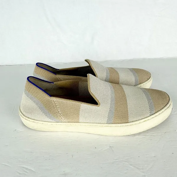 Rothy's The Sneaker Birch Stripe Size 8 Slip On Loafer Comfort Casual - Image 2