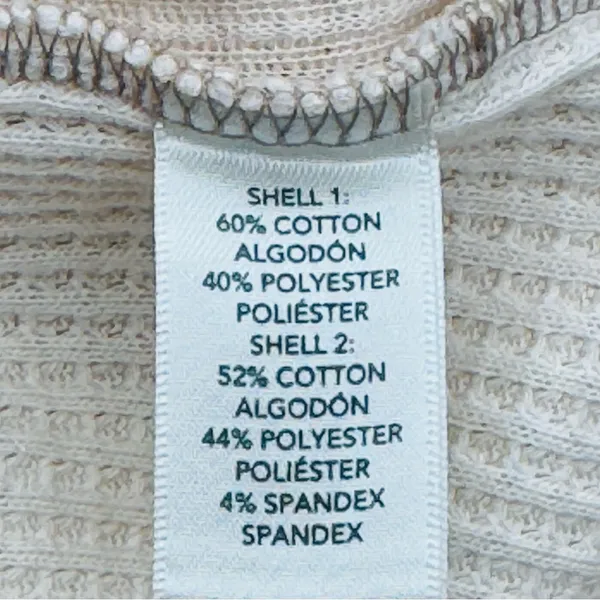 BKE Women’s Waffle Knit Quarter Zip Hoodie Small Cream Hooded Pullover - Image 12