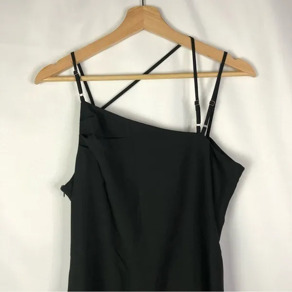 Cider‎ Black Strappy Solid Midi Slip Dress M - Image 5
