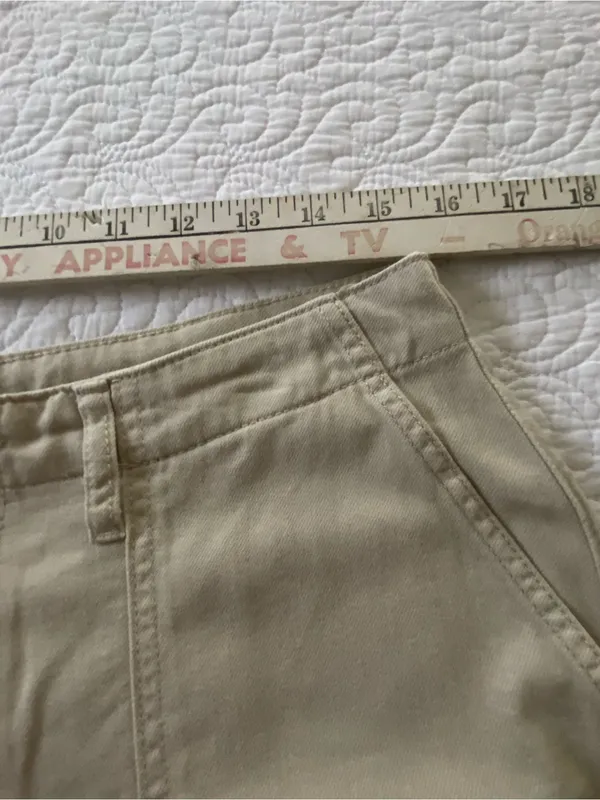 Time and Tru Wide-Leg High Waisted Pants in Beige Size 10 - Image 9