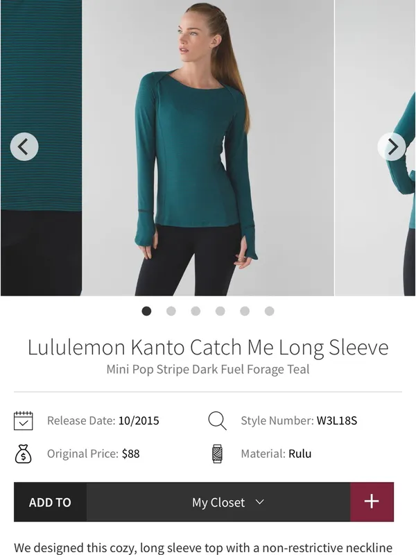 Lululemon Kanto Catch Me Long Sleeve Top Like New - Image 6