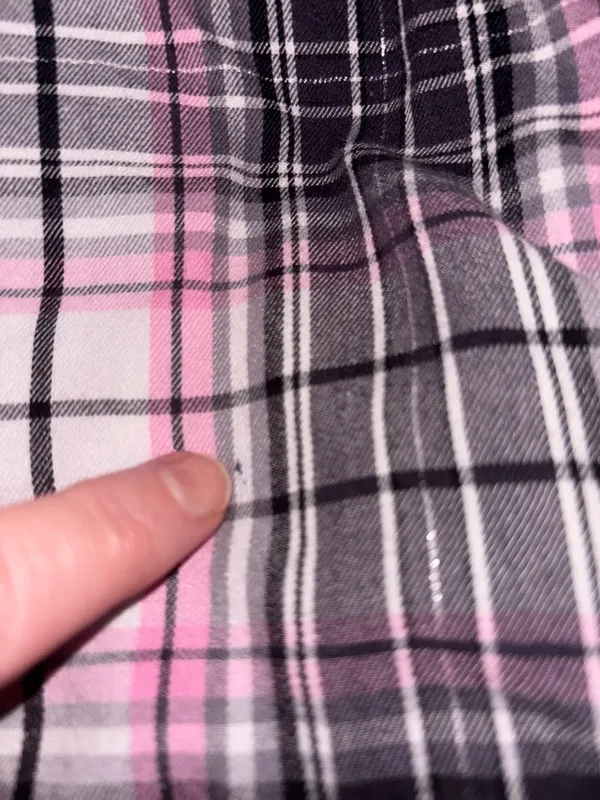 Victorias Secret Pink and Black‎ Sparkle Plaid Pajama Set Womens Medium - Image 8