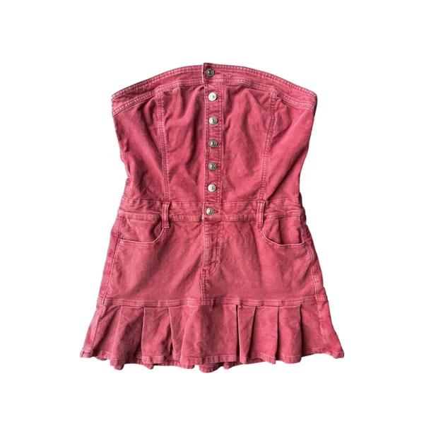 American Eagle AE Women's Strapless Cord Mini Dress size 10 - Image 2