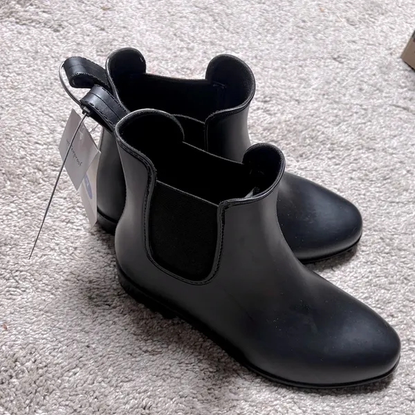 a new day black rain waterproof ankle boots size 7 new - Image 2