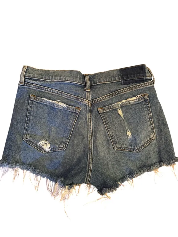 Y2K Abercrombie & Fitch The Mom Short 28 Mid Rise Distressed Denim EUC - Image 5