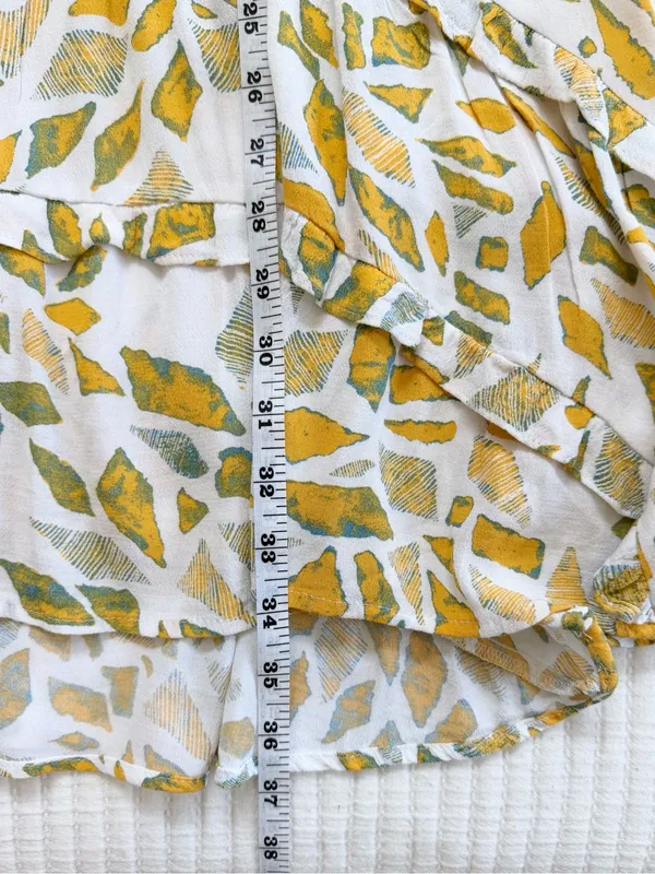 Anthropologie Mosaic Print Tiered Mini Dress with Flutter Sleeves - Image 7