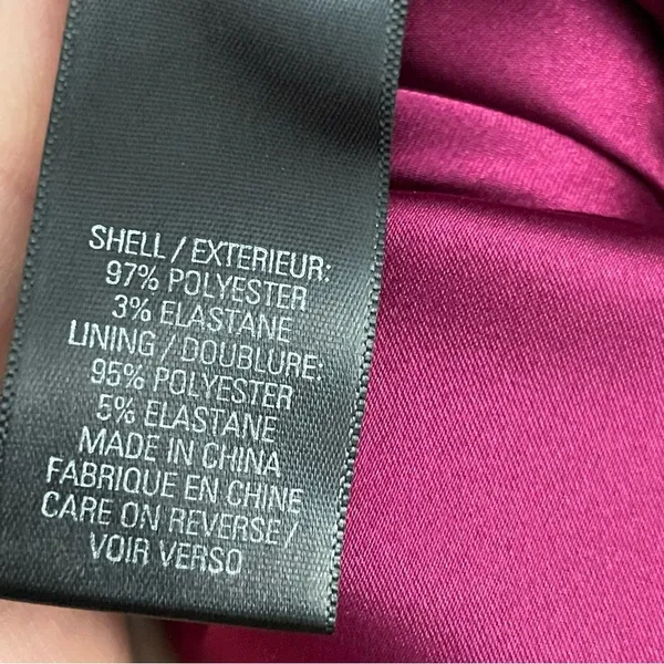 Tahari Dress Sheath Floral Botanical Leaves Lined Sleeveless Fuchsia Pink Purple - Image 12