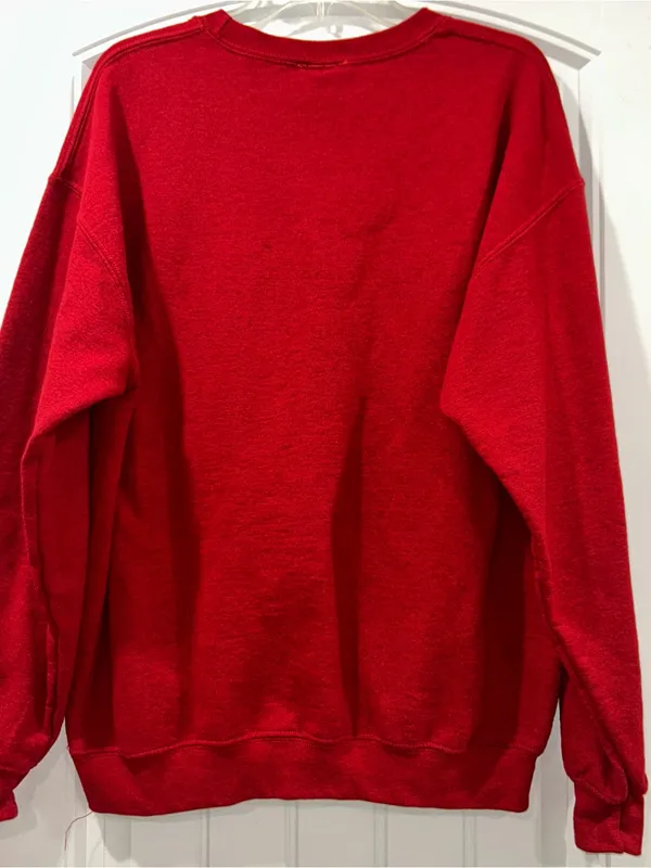 Big Cedar Crewneck Sweatshirt Women’s Large Red - Image 5