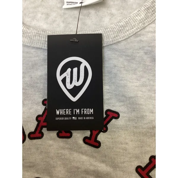 Where I'm From Game Day Boots Cropped Crewneck Sweatshirt Ash‎ Grey Medium NEW - Image 2
