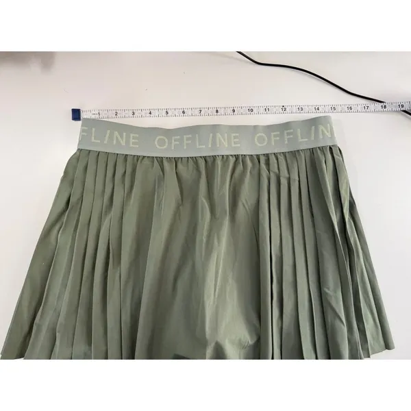 OFFLINE by Aerie Sage Green Pleated Tennis Skirt Logo Goals Skort Large NWT‎ - Image 10