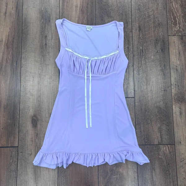Kimchi Blue Urban Outfitters Sienna Ribbon Mini Dress Medium Coquette Fairy Soft - Image 2