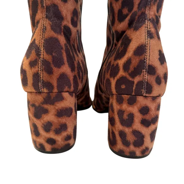 Marc Fisher Lella Wide Calf Tall Shaft Leopard Fashion Boots Women's 8W Glam Y2K - Image 4