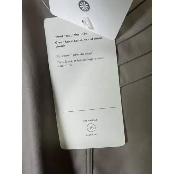 Athleta Delancey Gleam Moto Tight Leggings Taupe S Shiny Biker Athleisure New - Image 16