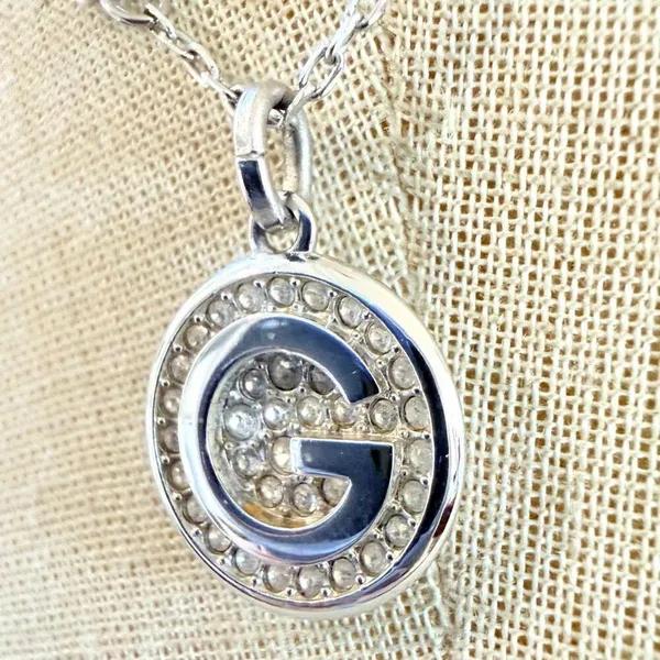 Swarovski “G” Crystal Initial Pendant Necklace - Image 4