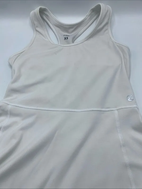 Rhoback Everyday Active Dress Womens XS White Racerback Built-in Bra Athletic - Image 4