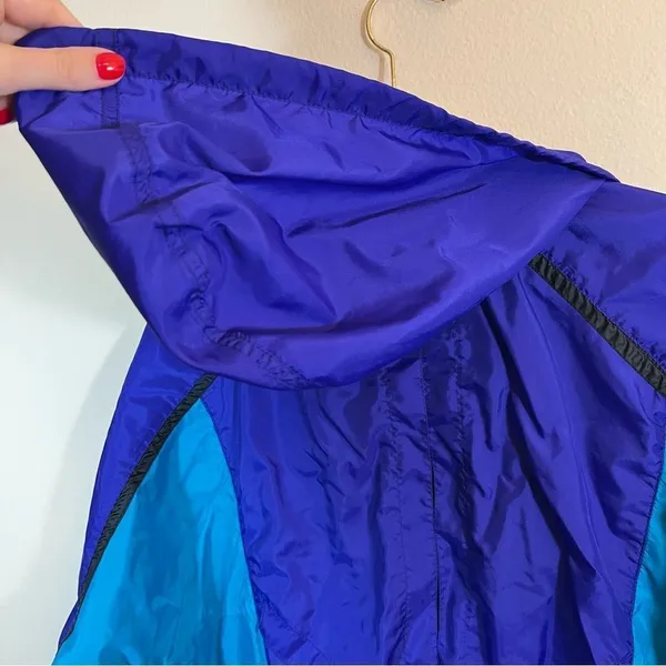 Vintage Nike Windbreaker Purple Blue Medium‎ Gray Tag - Image 11