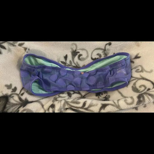 Victoria Secret Bra Brallette Top Shirt Purple Dots Medium - Image 2
