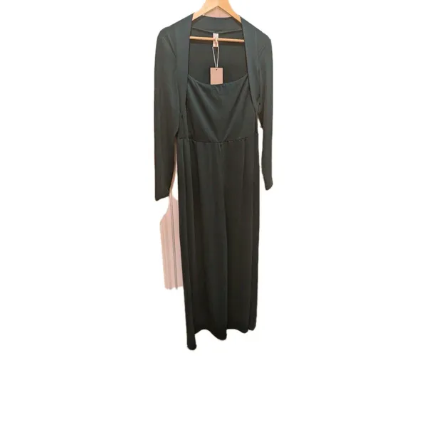 Halara jumpsuit size XL long sleeve green Wide Leg - Image 3