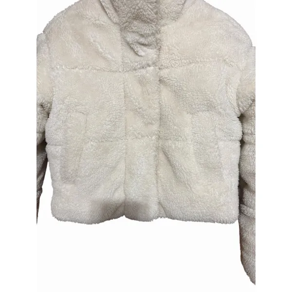 Alo Yoga Sherpa Snow Angel Puffer Jacket White/Ivory Women's Size‎ Small - Image 5