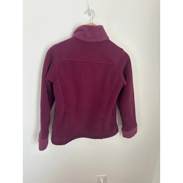 Patagonia Synchilla Fleece Jacket Womens XS Berry Purple Full Zip Sherpa Trim - Image 4