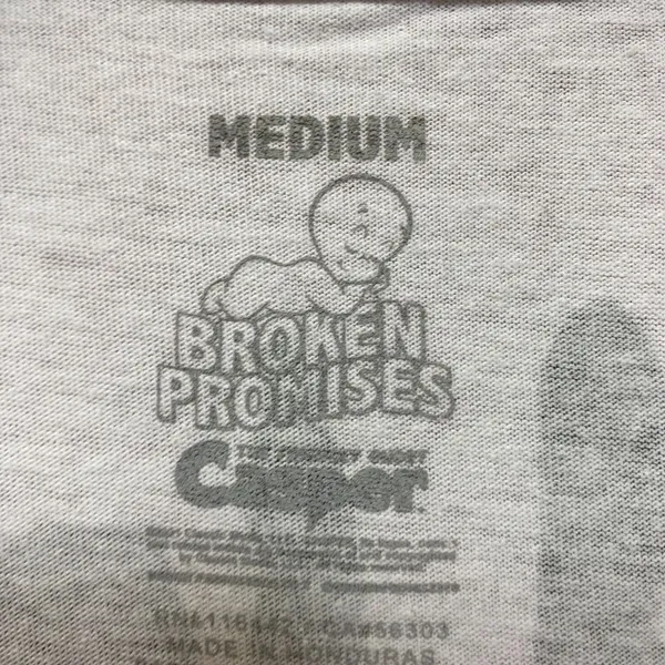 Broken Promises x Casper white Tshirt size medium - Image 4