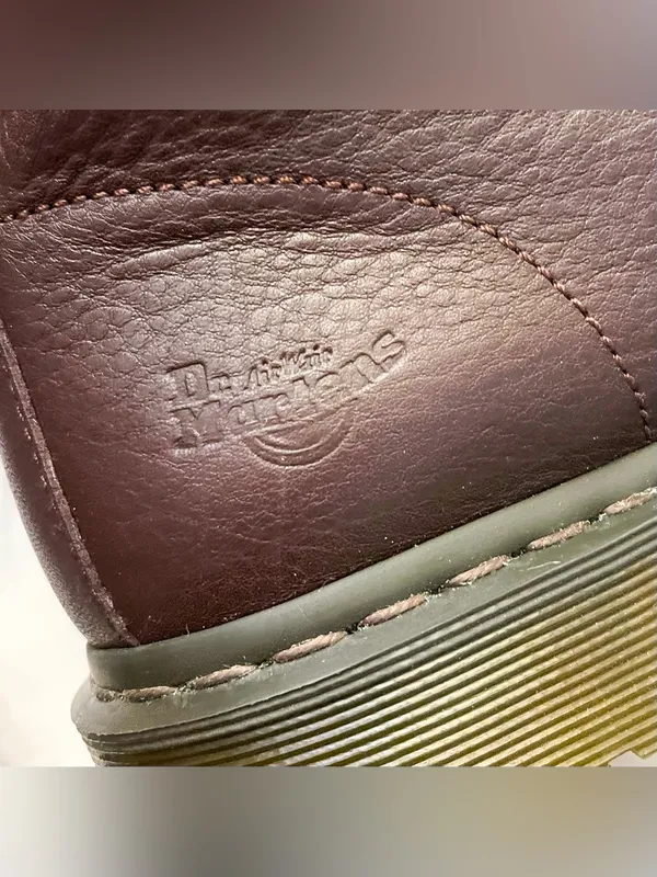 Dr. Martens Aimilie Foldover Leather‎ Boots Oxblood Union Jack 10 EUC - Image 3