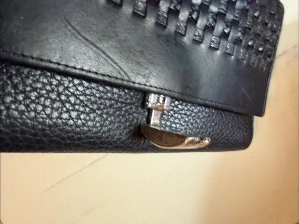💳💳💳BOGOHO💳💳💳Brighton Black Woven Leather Clutch Wallet with Silver Accent - Image 7