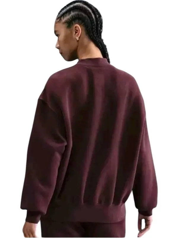 Nike Sportswear Tech Fleece Style Crewneck Sweatshirt Maroon Burgundy Sz S - Image 2