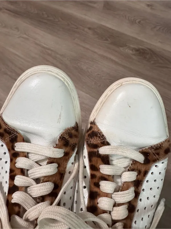 Johnston & Murphy Nora Leather Sneakers Leopard Women’s 8 - Image 6
